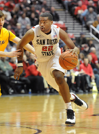 Senior guard Chase Tapley will play at Viejas Arena for the last time Wednesday night. (Ernie Anderson)