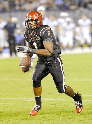 'Aztec For Life' DeMarco Sampson signed with the Philadelphia Eagles this offseason. (Ernie Anderson)